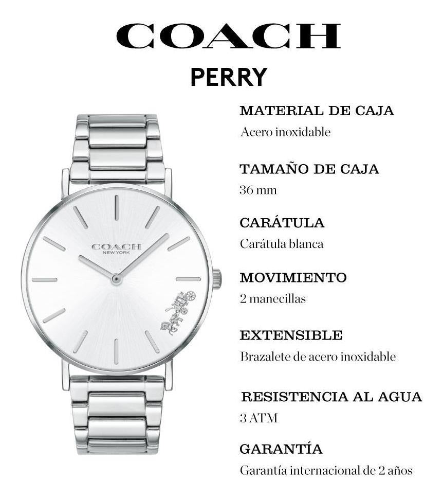 Reloj Coach Mujer Acero Inoxidable 14503344 Perry